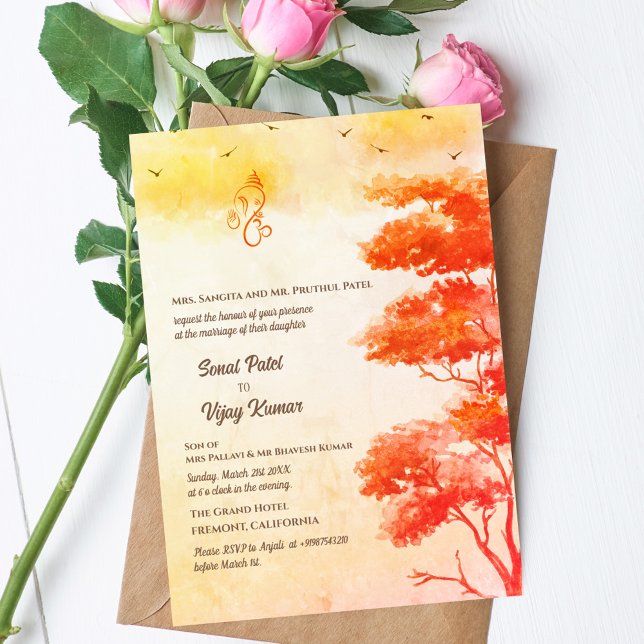 Invitación Ganesha, Boda hindú indio (Subido por el creador)