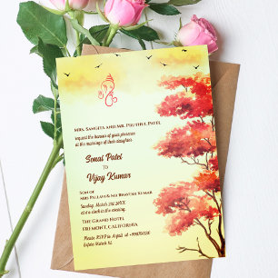 Invitación Ganesha, Boda hindú indio