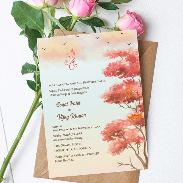 Invitación Ganesha, Boda hindú indio (Subido por el creador)