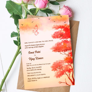 Invitación Ganesha, Boda hindú indio