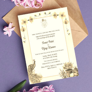 Invitación Ganesha, Boda hindú indio