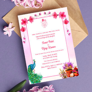 Invitación Ganesha, Boda hindú indio