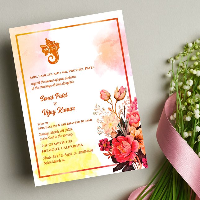 Invitación Ganesha, Boda hindú indio (Subido por el creador)