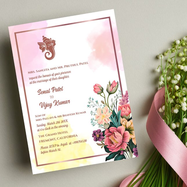 Invitación Ganesha, Boda hindú indio (Subido por el creador)