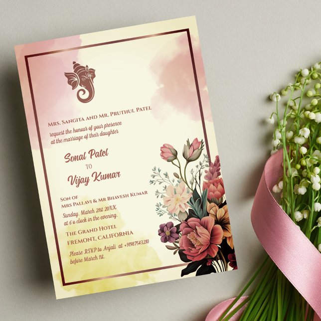 Invitación Ganesha, Boda hindú indio (Subido por el creador)