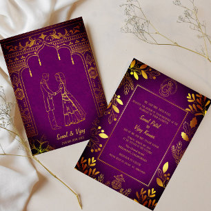 Invitación Ganesha, Boda hindú indio