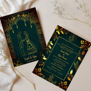 Invitación Ganesha, Boda hindú indio