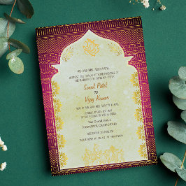 Invitación Ganesha, Boda hindú indio
