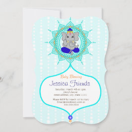 Invitación Ganesha boy Bebé ducha 5" x 7"