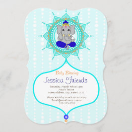Invitación Ganesha boy Bebé ducha 5" x 7"