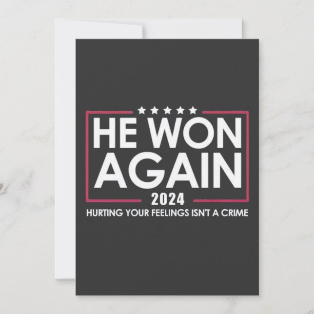 Invitación Ganó De Nuevo La Inaguración De Trump 2025 (Anverso)