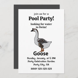 Invitación Ganso Buscando Agua Para Nadar Ganso Africano