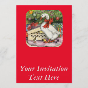 Invitación Ganso del navidad