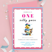 Ganso Rosado Primer Cumpleaños