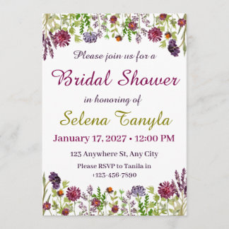 Invitación Garden Bridal Shower Invitation Card