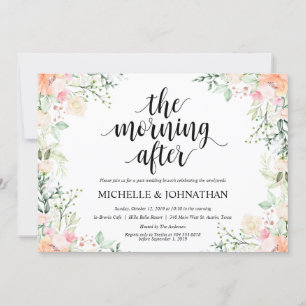 Invitación Garden Elegance Floral Post Boda Brunch Invita