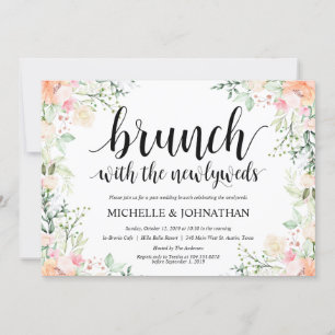 Invitación Garden Elegance Floral Post Boda Brunch Invita