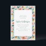 Invitación Garden Floral Sage Peach Modern Baby Shower Party<br><div class="desc">This garden floral baby shower invitation features a colorful floral pattern with modern typography and a soft botanical border. The cheerful flower design in sage green, peach, yellow, and coral creates a warm and welcoming look perfect for celebrating a new baby. The clean center layout keeps the baby shower details...</div>