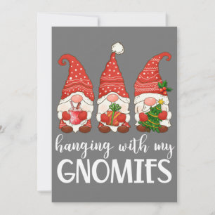 Invitación Garden Gnome Pajamas Christmas - Hanging With My