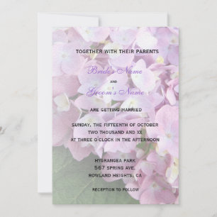 Invitación ©Garden Pink Hydrangeas Boda