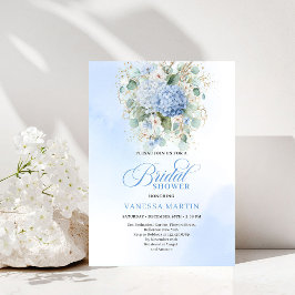Invitación Garden Style Blue Hydrangea Bridal Shower Invites