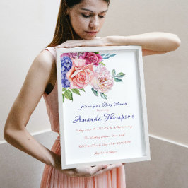 Invitación Garden Tea Fiesta Floral Bridgerton Baby Shower