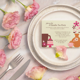 Invitación Garden Tea Party Luncheon Invitations