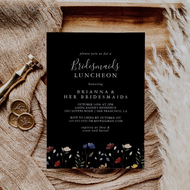 Invitación Garden Wildflower Bridesmaids Luncheon Shower (Subido por el creador)