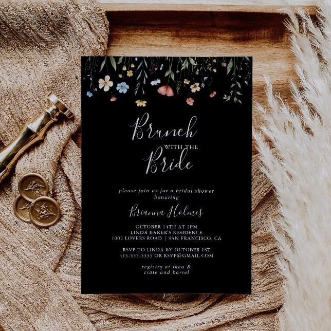 Invitación Garden Wildflower Brunch with the Bride Shower (Subido por el creador)