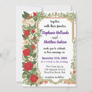 Invitación Gardenia Love Joy Boda de compromiso eterno
