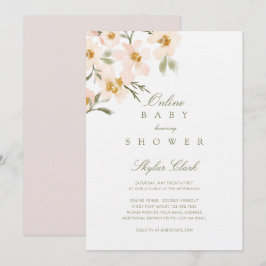Invitación Gardenia Watercolor Florals Online Baby Shower