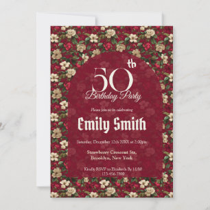Invitación Gardenias Personalizadas Inspiradas en el Cumpleañ