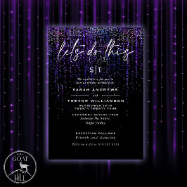 Invitación Gargantilla de purpurina chic y atrevida