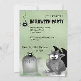 Invitación Gargoyle Halloween Party Invitation