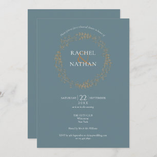 Invitación Garland florido moderno  Cena de ensayo