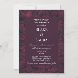 Invitación Garnata Galáctica Batik de Vino de Invierno Person