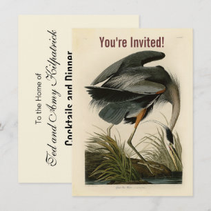 Invitación Garza azul grande de Audubon Marjal Ave