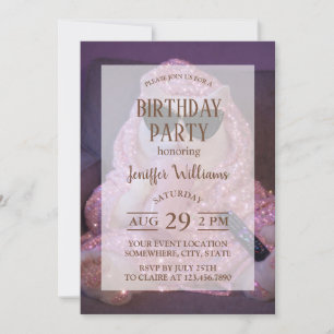 Invitación Gata Perezosa Glamurosa con Gafas de Sol y Bebi