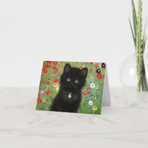 Invitación Gatito Gustav Klimt