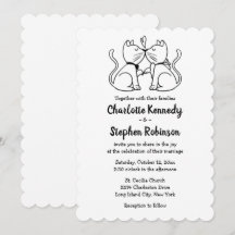 Gatitos Bodas negros y modernos gatitos