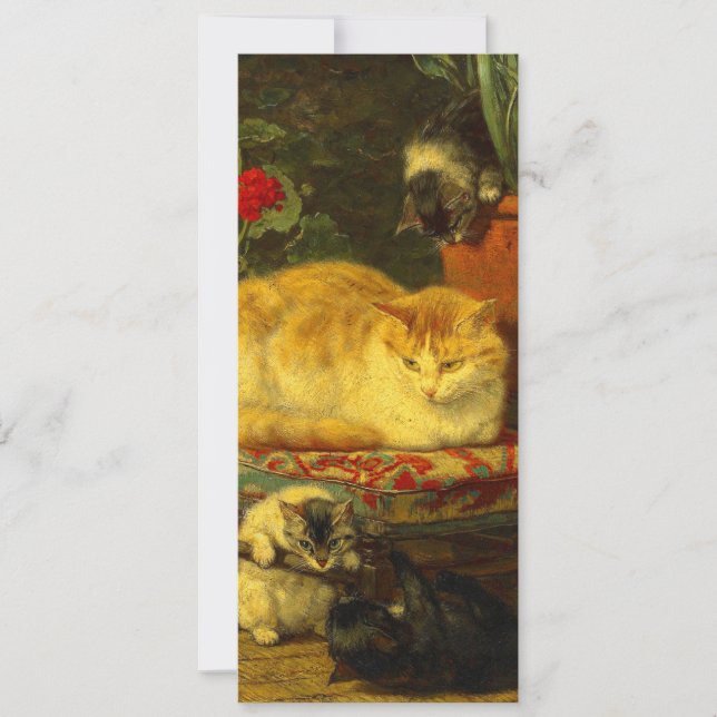 Invitación Gatitos en Juego (Anverso)