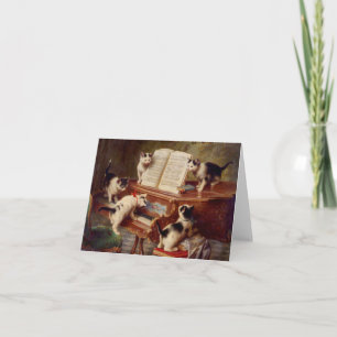 Invitación Gatitos y piano