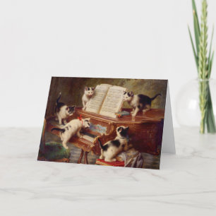 Invitación Gatitos y piano
