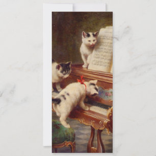 Invitación Gatitos y piano