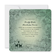 Gato Amantes Boda Verde Ornate Square