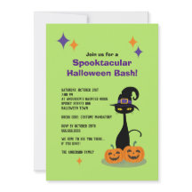 Gato atómico de Halloween de mediados del siglo