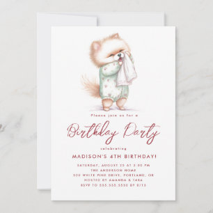 Invitación Gato Bebé En La Fiesta De Cumpleaños De Pajamas