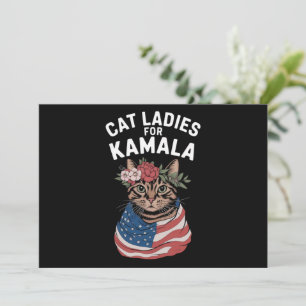 Invitación Gato Damas De La Elección De Kamala Cat Lady Harri