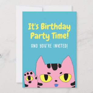 Invitación Gato de Bolsillo Alien