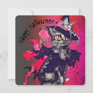 Invitación Gato de bruja